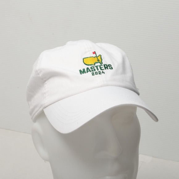 Masters Golf Hat Cap Strap Back White 2024 PGA Tournament Augusta Mens One Size - Picture 1 of 10